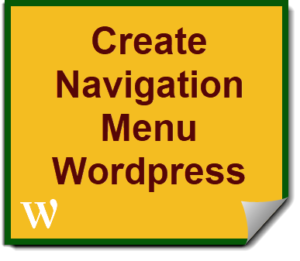 Create navigation menu in wordpress