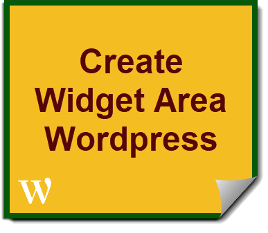 Create widget area Wordpress theme