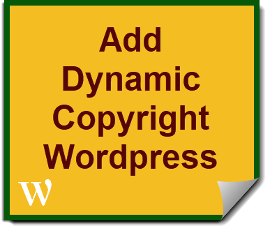 Dynamic create copyright date in wordpress