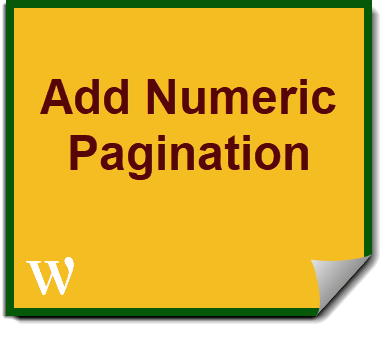 Numeric pagination in wordpress